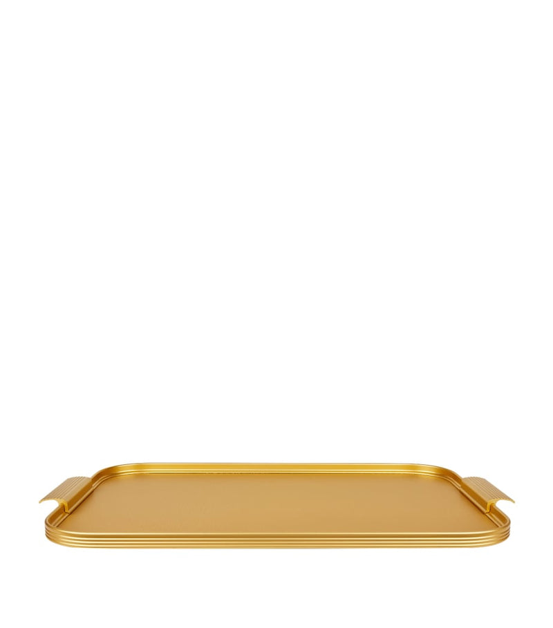 Kaymet Ribbed Serving Tray 46cm made from anodised aluminium, UK version