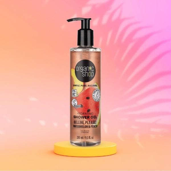 Organic Shop shower gel watermelon peach 280ml, imported from the UK