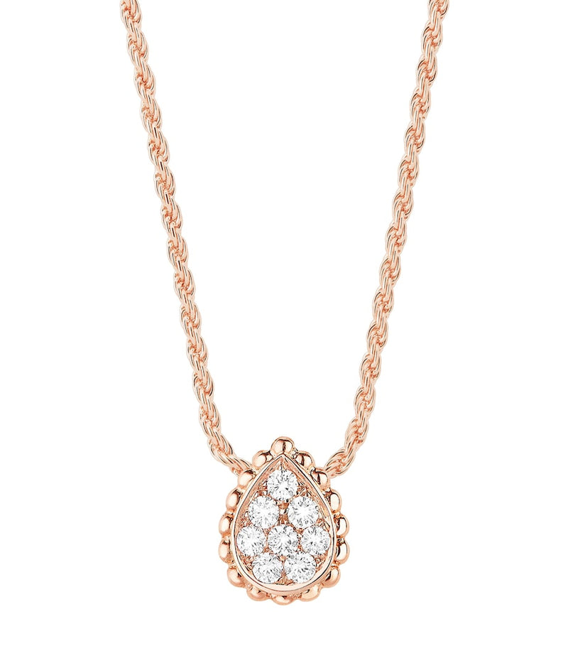 Boucheron Serpent Boheme extra small rose gold diamond necklace - British product