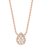 Boucheron Serpent Boheme extra small rose gold diamond necklace - British product