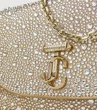 Jimmy Choo crystal-embellished curve clutch bag - British product