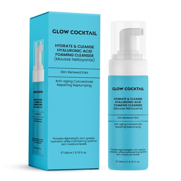 Glow Cocktail hyaluronic acid foaming cleanser 200ml, UK version