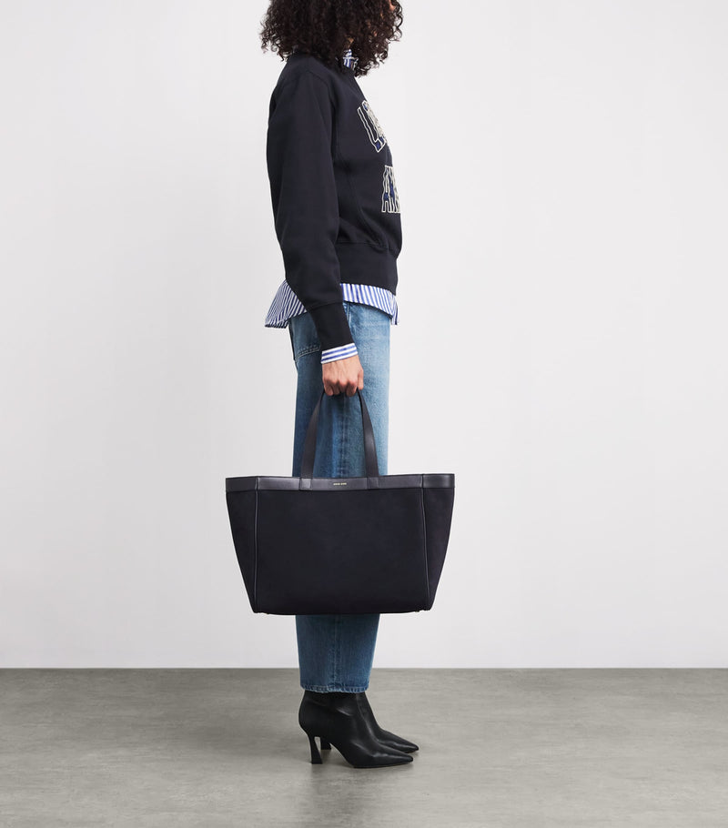 ANINE BING medium suede Rio tote bag with leather accents, UK version
