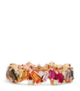 Harrods Suzanne Kalan Rose Gold Diamond and Rainbow Sapphire Frenzy Eternity Ring 5mm- Buy online at McGrocer