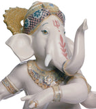Lladró porcelain dancing Ganesha figurine 27cm, imported from the UK