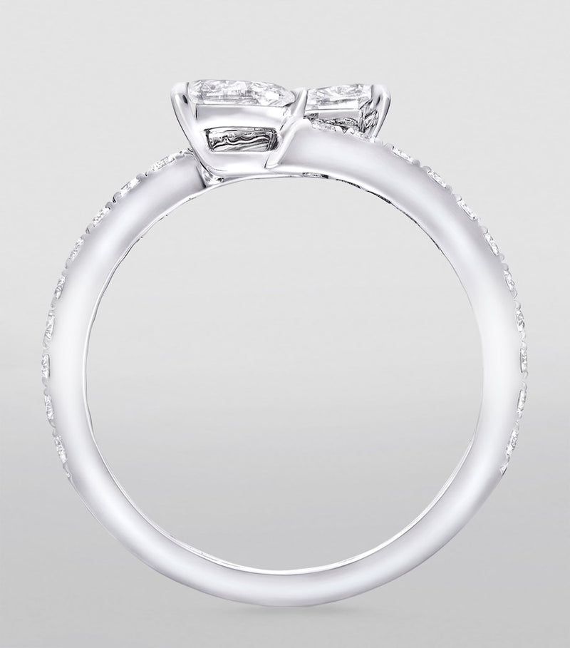 Graff white gold diamond Duet ring, UK version
