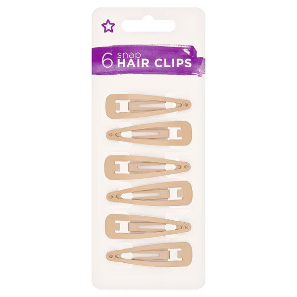Superdrug Snap Clip Blonde 6 pack (British brand)