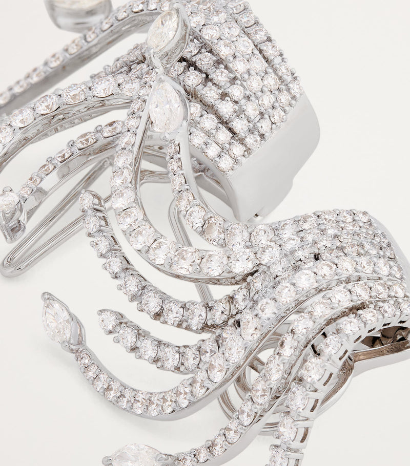 Yeprem Y-Couture white gold diamond earrings (British brand)