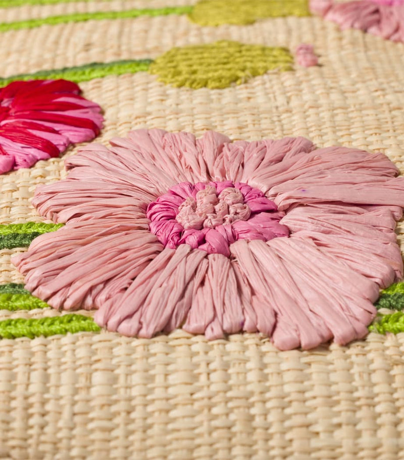 Miu Miu raffia tote bag with flowers - British product