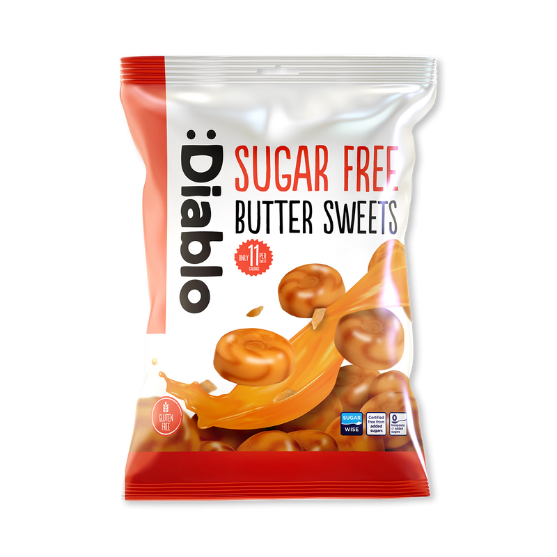 Diablo sugar free butter sweets 75g (British brand)