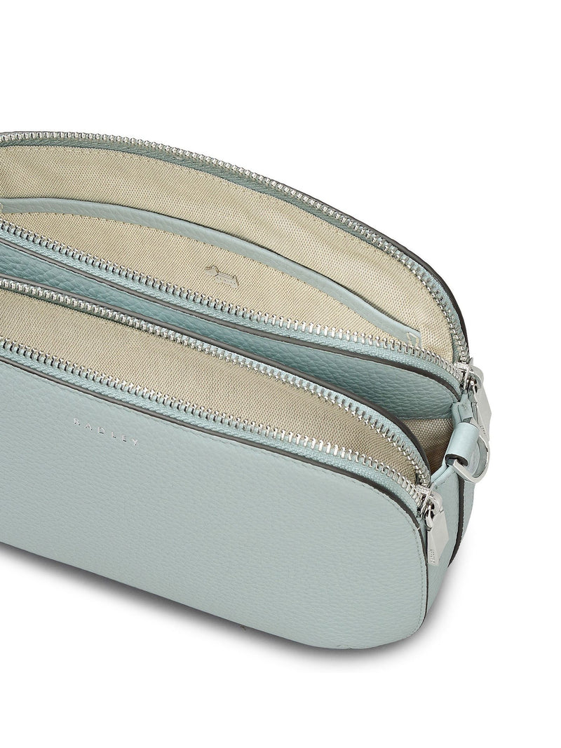 Radley Sky Blue Dukes Place cross-body bag grain leather (British brand)