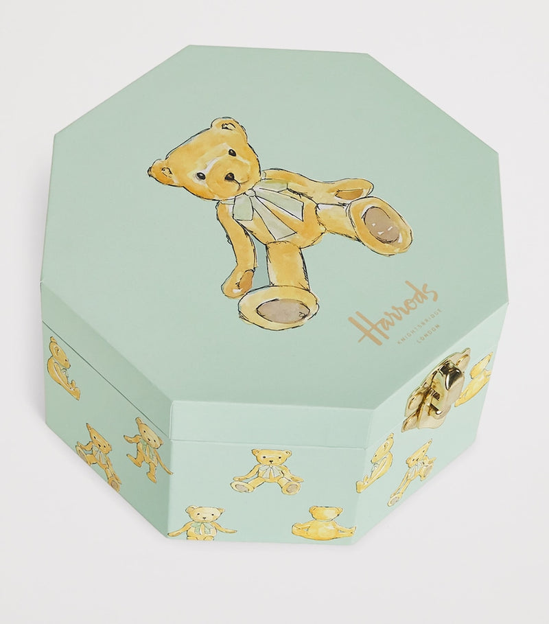 Harrods gold-tone Henry bear musical box, UK version
