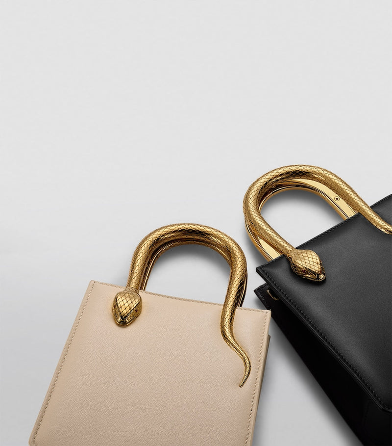 Bvlgari mini leather serpentine tote bag, imported from the UK