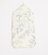 Embroidered Linen-Cotton Hooded Baby Pram Suit