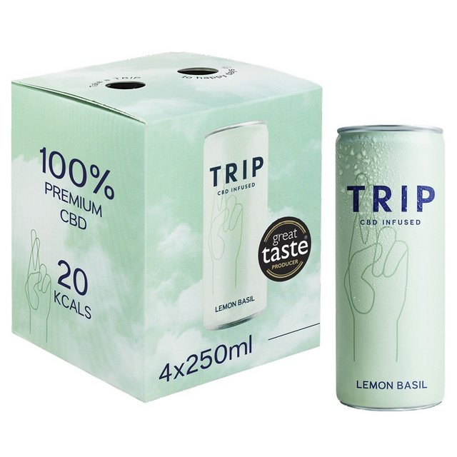 TRIP CBD Infused Lemon Basil 4 x 250ml GOODS M&S