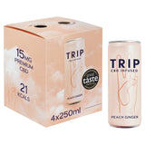 TRIP CBD Infused Peach Ginger 4 x 250ml
