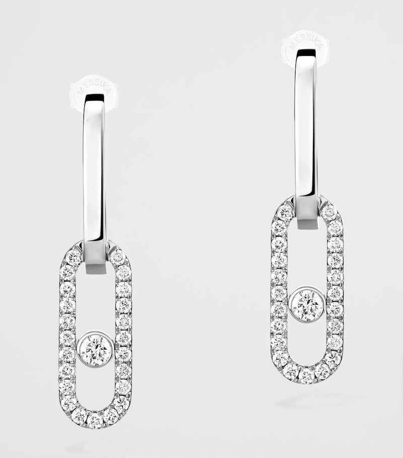 Messika white gold diamond convertible earrings 1.70ct - British product
