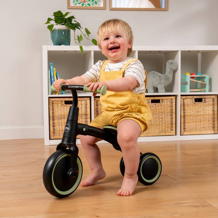 TP Toys Zoomee balance bike to trike Forest Green - British product