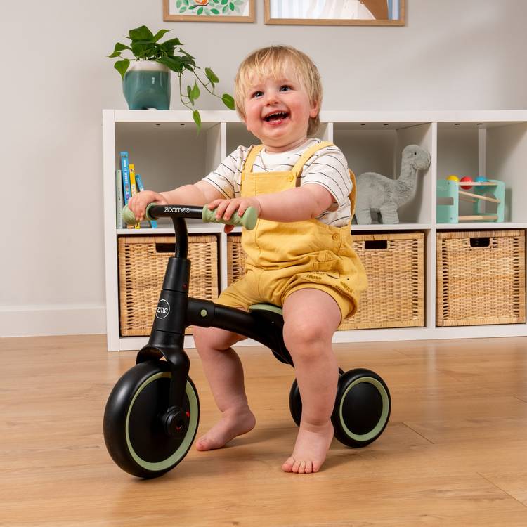 TP Toys Zoomee balance bike to trike Forest Green - British product