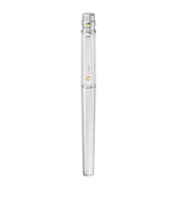 Luxury Fountain Pen with 18-Karat Gold Nib and White Gold Barrel, 14cm Height
