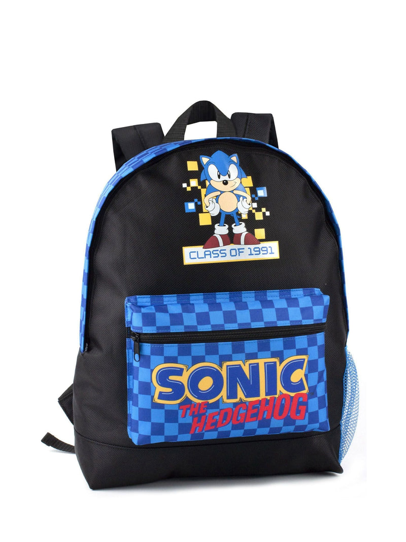 Vanilla Underground Sonic Hedgehog boys checkerboard pocket backpack (British brand)