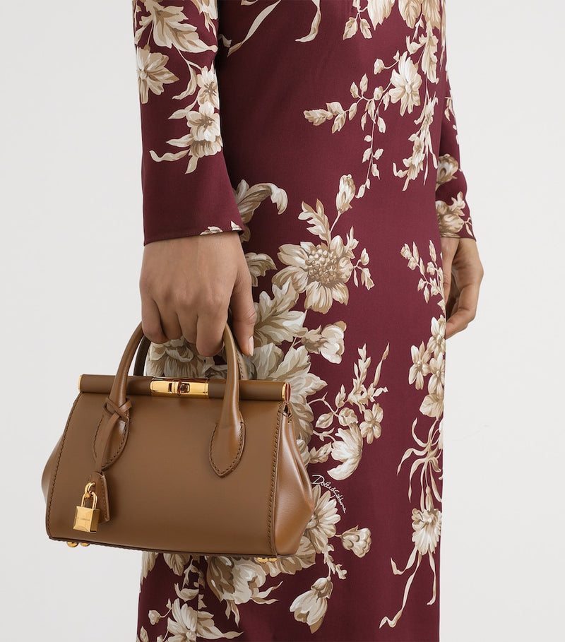 Dolce&Gabbana Marlene top-handle bag calf leather gold-tone hardware - British product