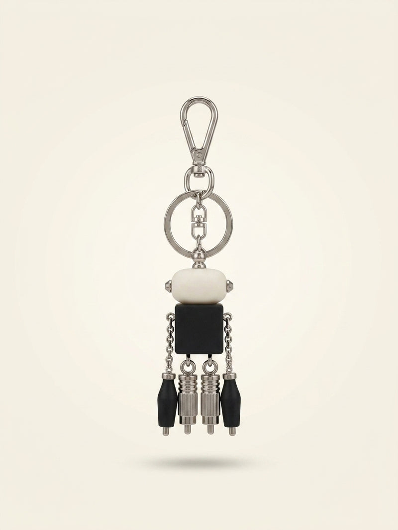 Prada robot keychain charm in Saffiano leather 9.5cm, UK version