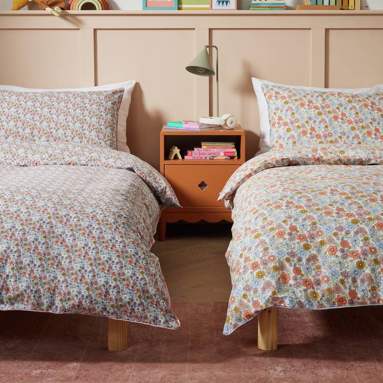 Argos Home twin pack floral kids bedding set single, imported from the UK