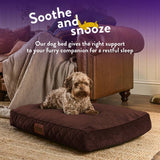 Paws For Slumber luxury chocolate pet bed medium, imported from the UK
