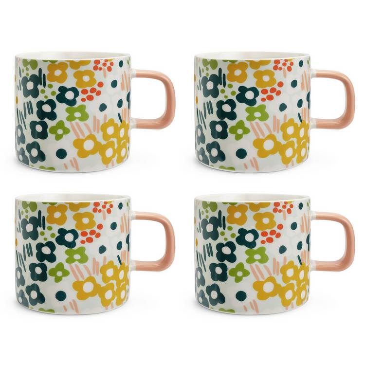 Habitat Scion Spring Meadow mug set of 4 multicoloured (British brand)