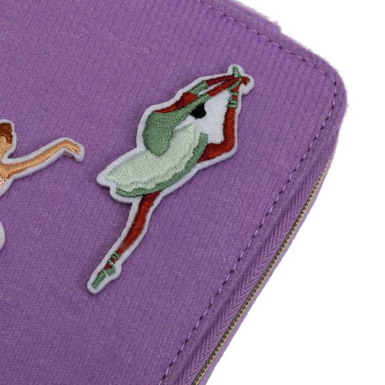 Argos Home small violet fabric ballerina jewellery box (British brand)