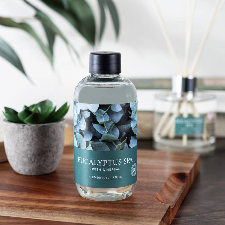 Wax Lyrical reed diffuser refill 200ml Eucalyptus Spa, imported from the UK