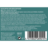 Wax Lyrical reed diffuser refill 200ml Eucalyptus Spa, imported from the UK