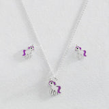 Revere unicorn enamel jewellery set, imported from the UK