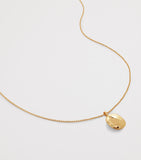 Monica Vinader gold vermeil Havana locket chain necklace imported from the UK