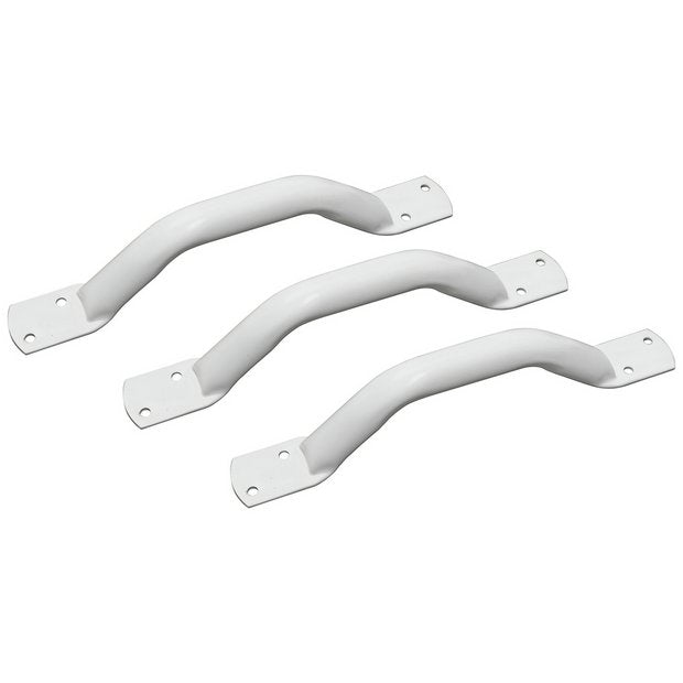 Aidapt white grab rails pack of 3 30cm - British product