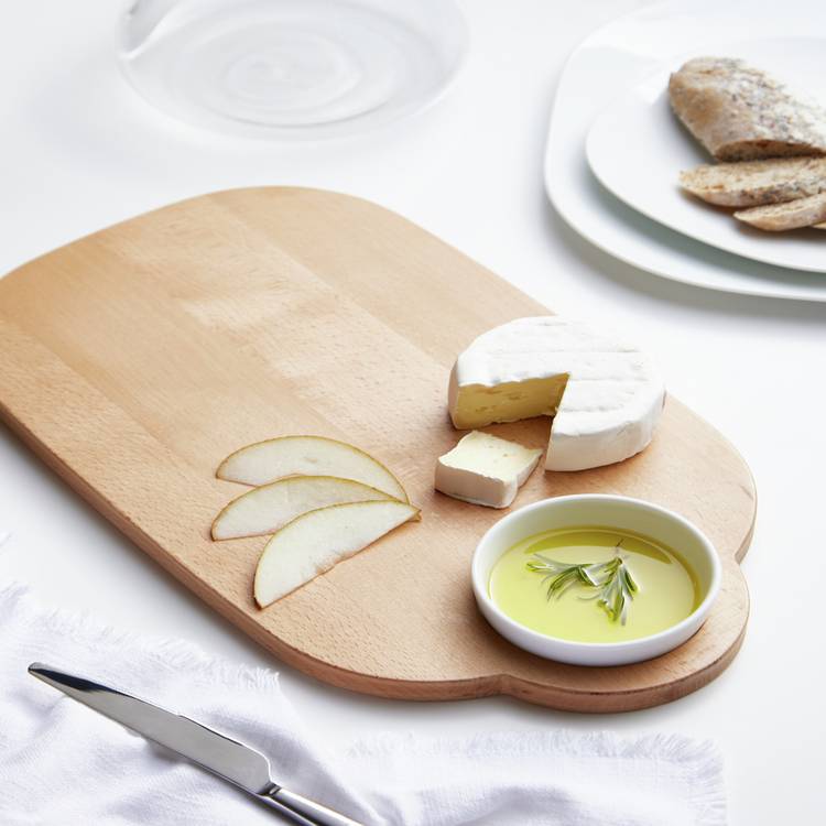 Sebastian Conran wooden serveboard with porcelain bowl, UK version
