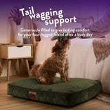 Paws For Slumber luxury forest green pet bed medium, imported from the UK