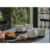 Habitat textured ripple chalk grey mugs set of 4, imported from the UK