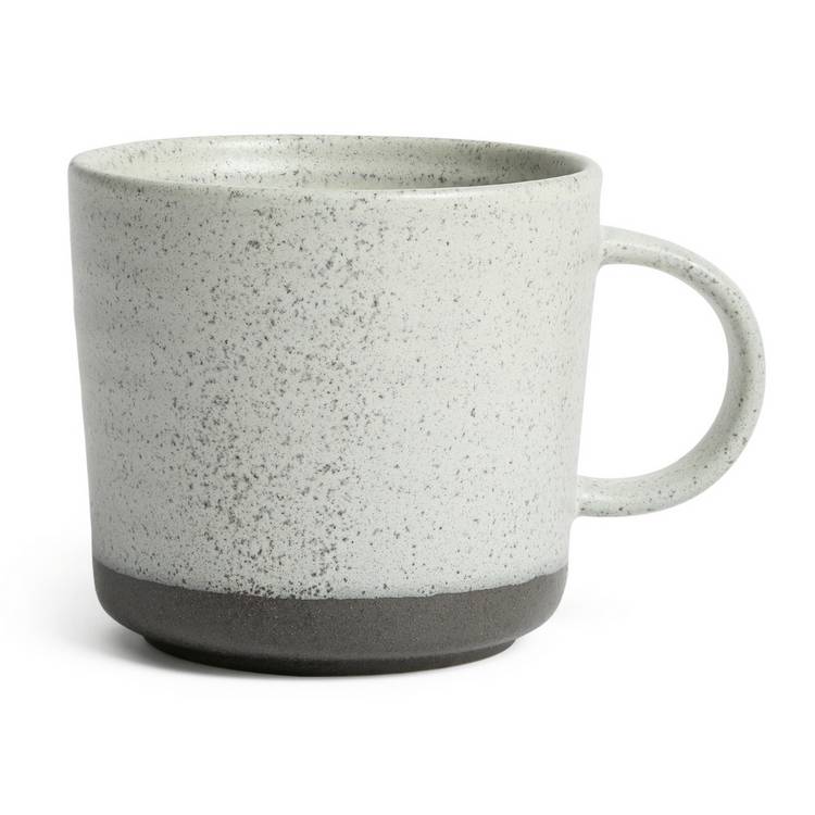 Habitat textured ripple chalk grey mugs set of 4, imported from the UK