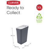 Curver recycling bin grey 30L, UK version