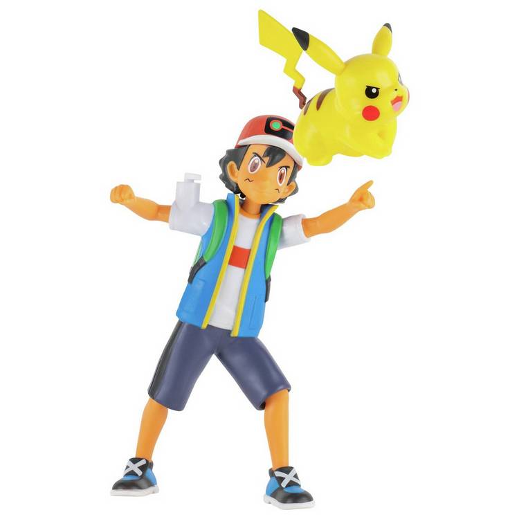 Pokémon Ash and Pikachu action figures 4.5 inch - British product