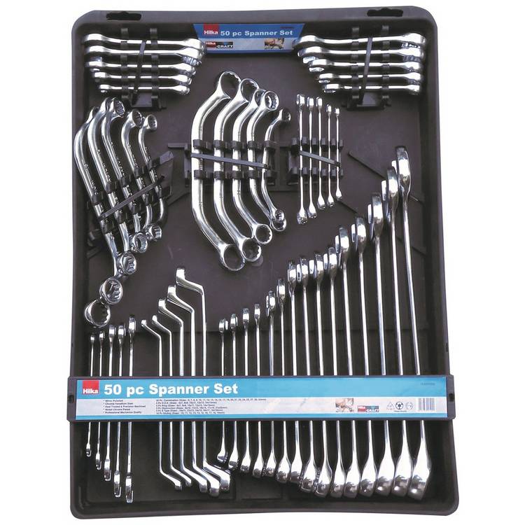 Hilka 50-piece spanner set - British product