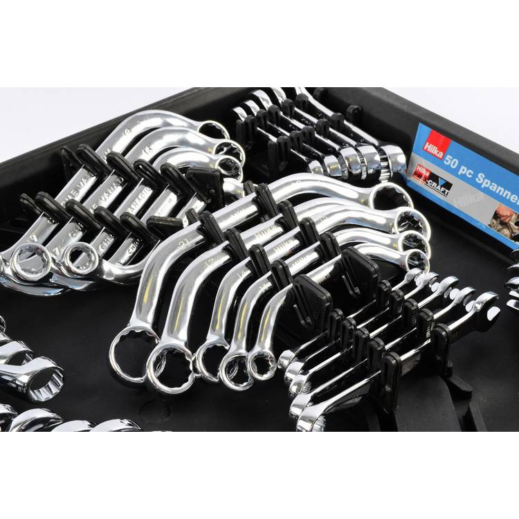 Hilka 50-piece spanner set - British product