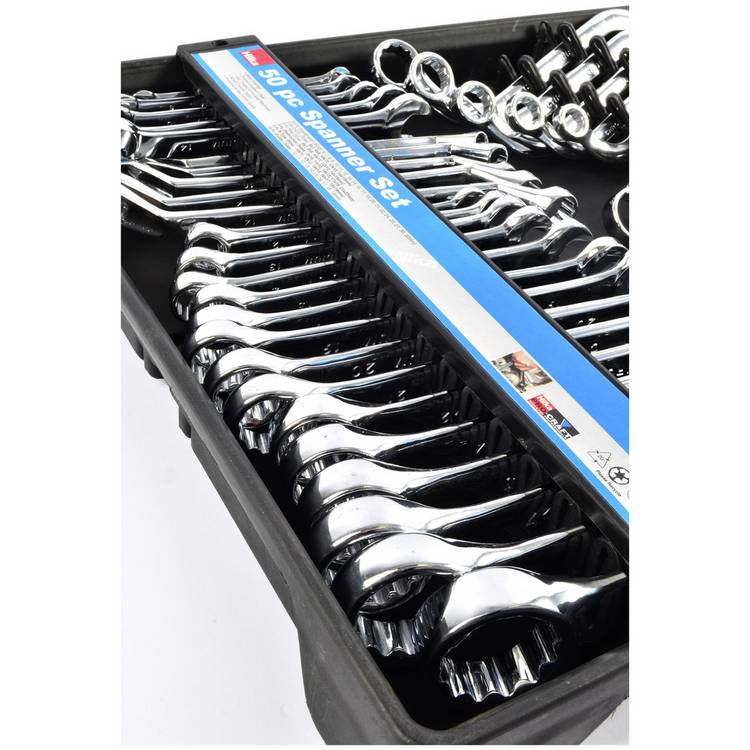 Hilka 50-piece spanner set - British product