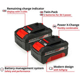 Einhell 18V 4.0Ah battery pack of 2, imported from the UK
