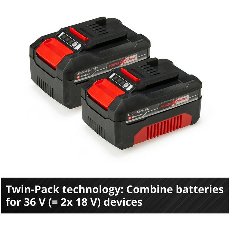 Einhell 18V 4.0Ah battery pack of 2, imported from the UK