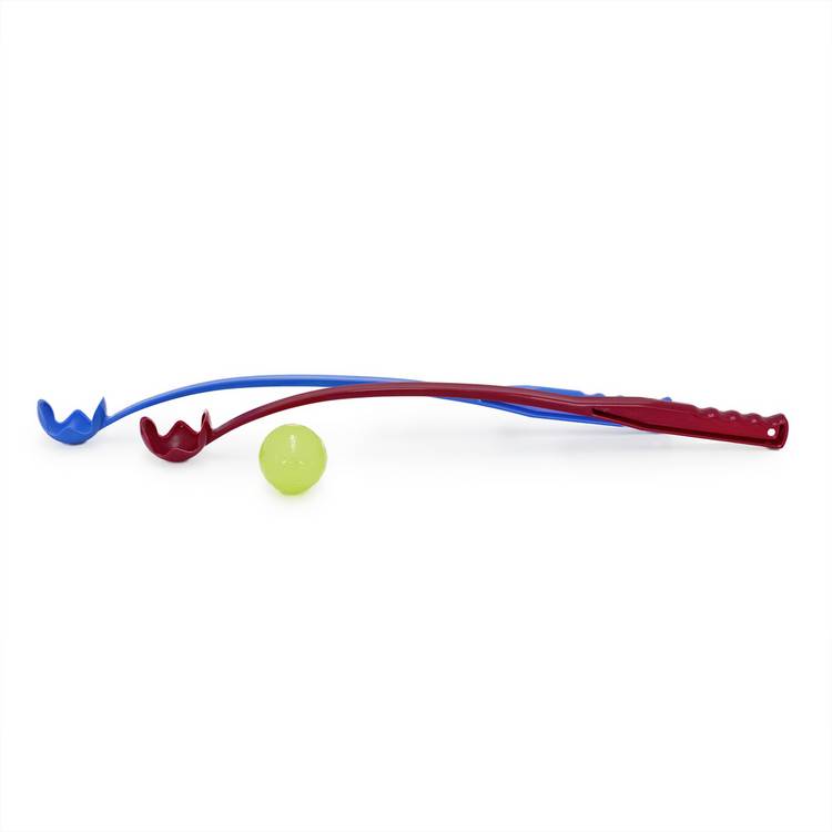 Rosewood dog ball launcher with glow in the dark balls, imported from the UK