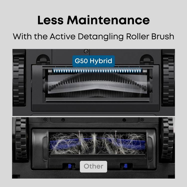 eufy G50 Hybrid robot vacuum mop auto-detangle brush (British brand)