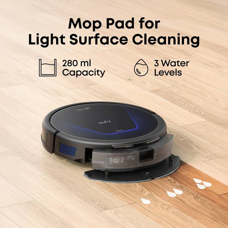 eufy G50 Hybrid robot vacuum mop auto-detangle brush (British brand)